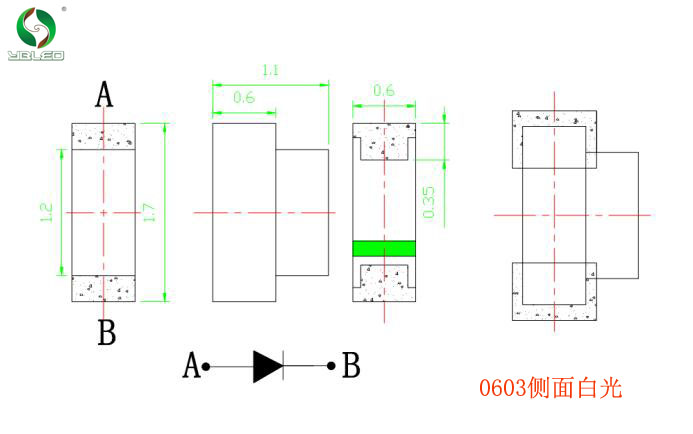 0603侧面白光 纸图