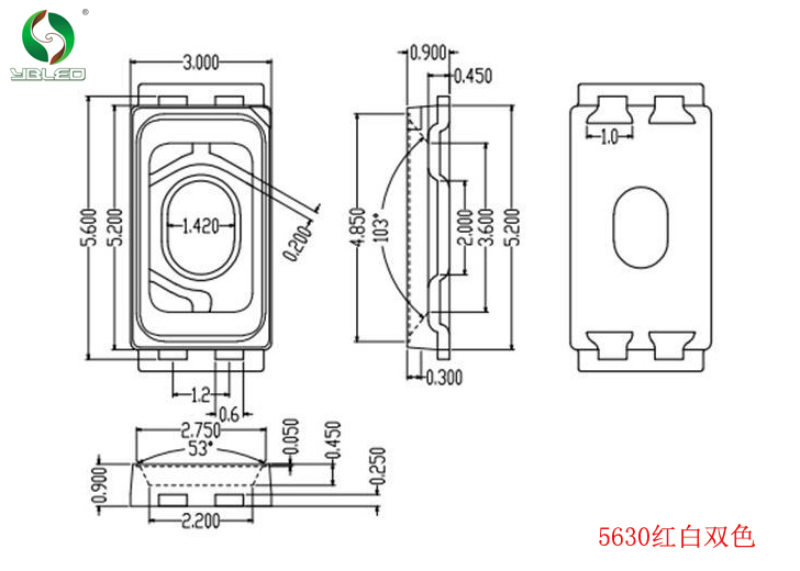 5630红白双色 图纸