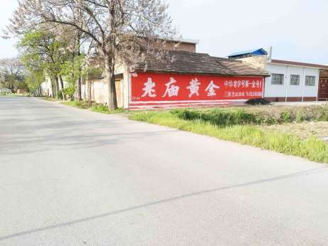 三原县明珠金行墙体(手绘)广告精选远景照片2